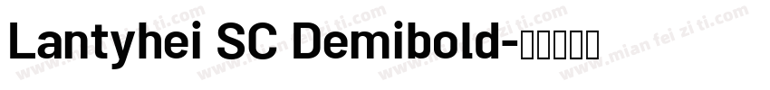 Lantyhei SC Demibold字体转换